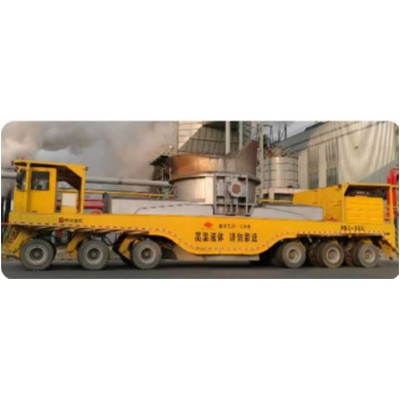 Iron works hot metal transport vehicle